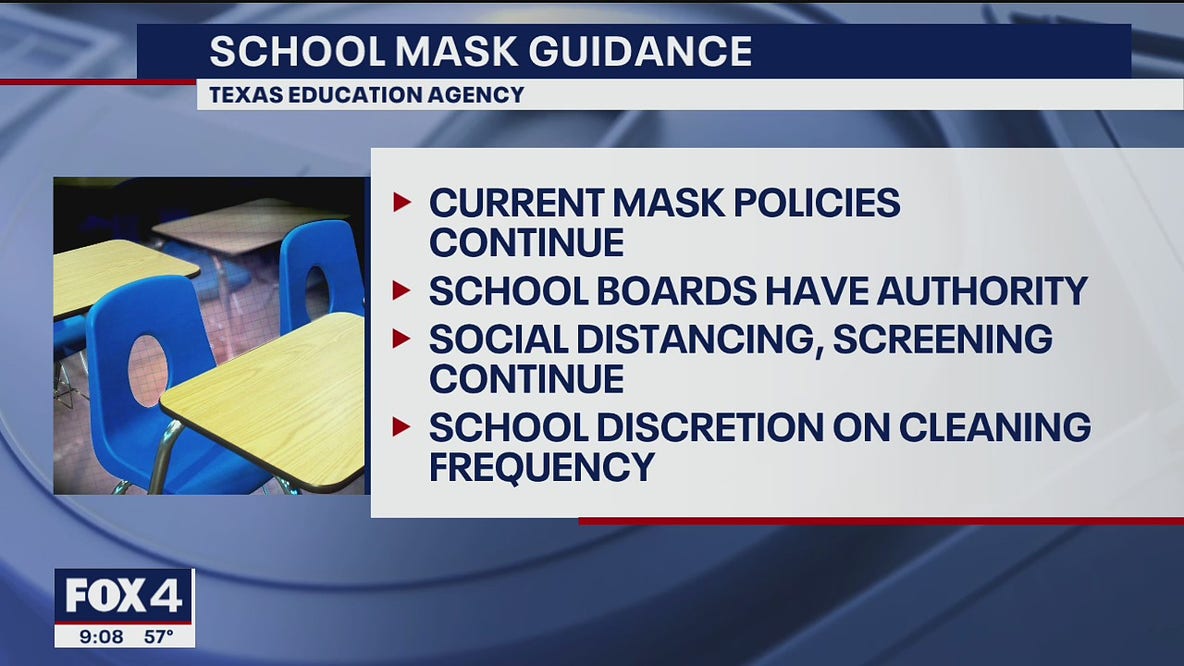 TEA: Mask mandate to stay in effect, but school boards can vote to remove them